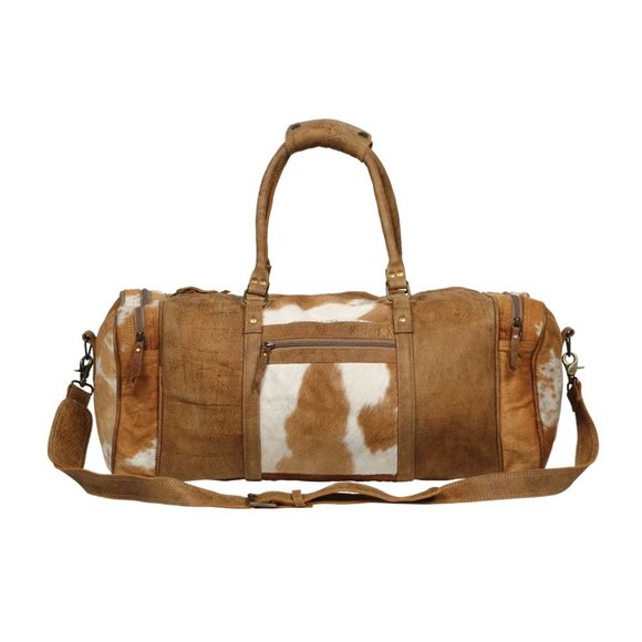 Myra Bag Other - Myra Bag Cinnamon Traveller Bag Hair On Duffle Upcycled Genuine Cowhide